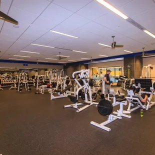 1 of 2 upstairs free weight systems.