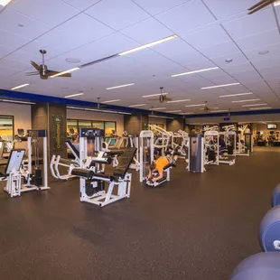 Upstairs fitness machines.