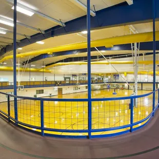 Indoor walking track . 10 laps to a mile.