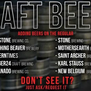 a poster for craft beers
