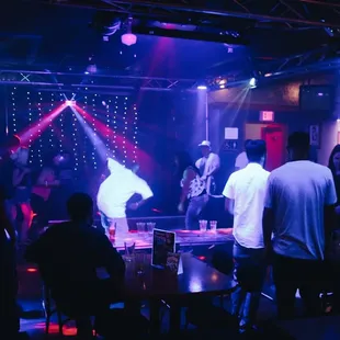 a group of people dancing