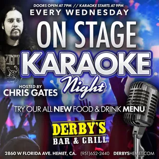 on stage karaoke night