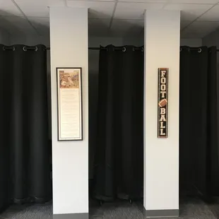 Fitting rooms for a hassle free experience.