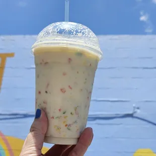 Fruity Pebbles milkshake $5