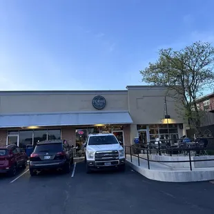 Outside area and building