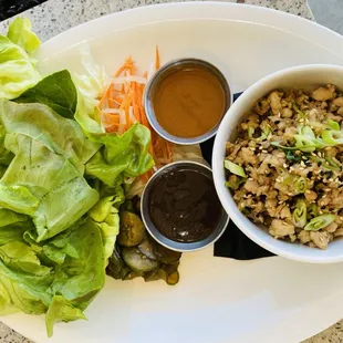 Chicken lettuce cups - so delicious