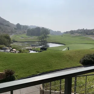The view of the Black Gold Golf Club from the patio.