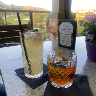 Drinks and a great view.