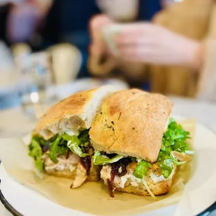 Roasted Chicken &amp; Goat Cheese Sandwich