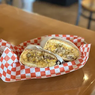 a breakfast sandwich