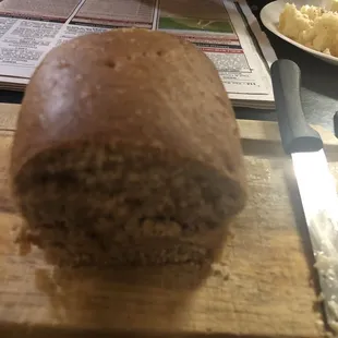 Fresh loaf of wheat bread