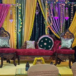 Banquet Hall decor by Ruby Decor !