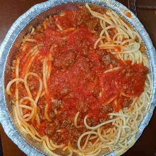 Spaghetti w meat sauce