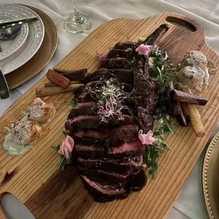 steak on a cutting board