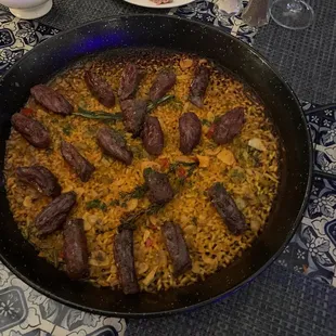 Entrecot con arroz salvage