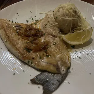 Sea Bass with Mashed Potatoes