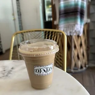 Cold brew with oat milk