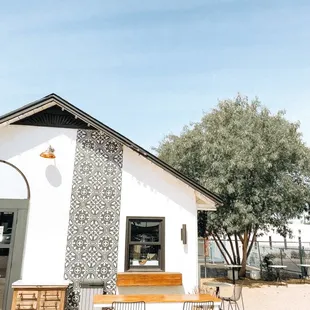 outside