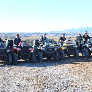 Top of the Chief Silver Mine at 5,000' elevation.   Getting ready to go on our ATV tour.  500 square miles of conservation land to explore.