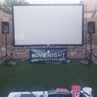 Our 12 Foot Outdoor Movie Screen