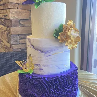 a three tiered cake