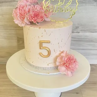 a cake with a happy birthday sign