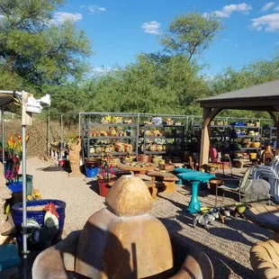 Talavera pots and concrete yard art also available.