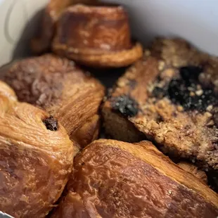 a variety of pastries in a box