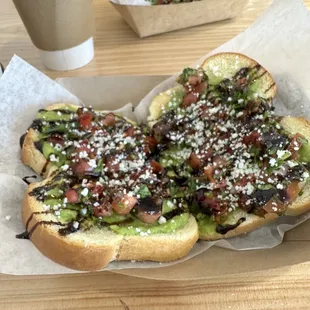 Avocado toast with pico de gallo totally delicious