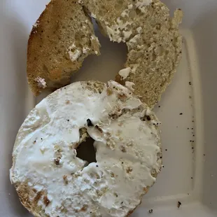 Everything bagel with cream cheese