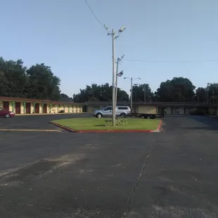 Parking lot the evening we arrived. Not late either.