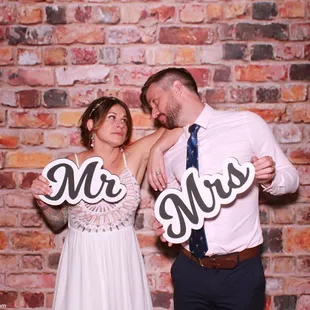 Brick Wall Backdrop Wedding Photo Booth