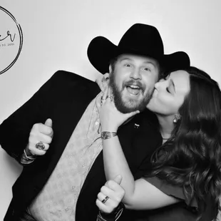 Glam Black and White luxury photo booth experience. Phoenix, AZ