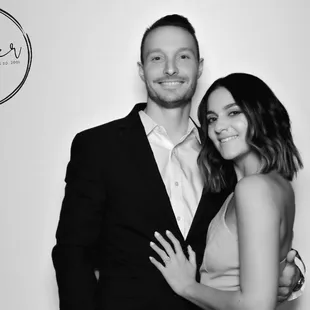 Glam black and white photo booth like the one the Kardashians made popular.