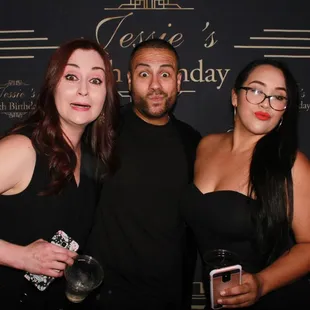 Birthday Fun with Custom backdrop.