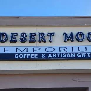 Storefront Signage for The Desert Moon Emporium
