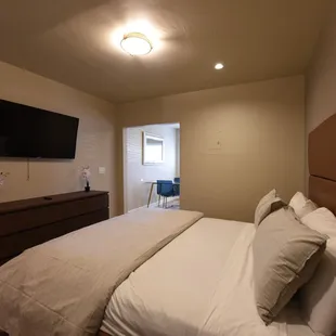 Our upgraded King suite with 4K TV.