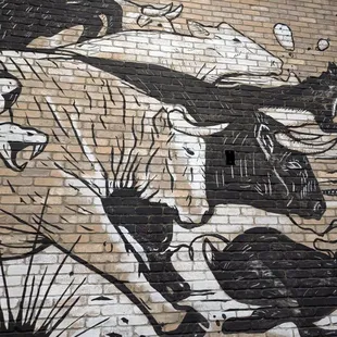 Mural indoor dining area