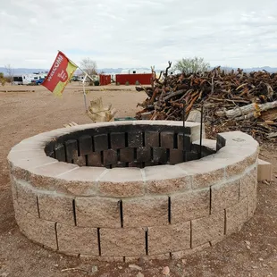 Mesquite at the firepit piled high