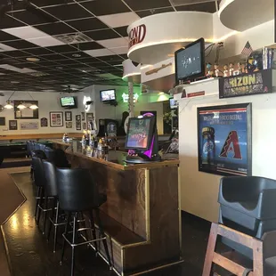 the bar area