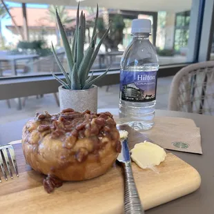 They have a Starbucks located in the Lobby.. Warm Sticky Bun I could not say no to.