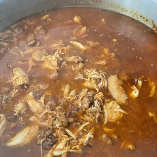 Red chile chicken Posole