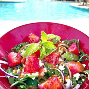 The watermelon &amp; goat cheese salad was excellent