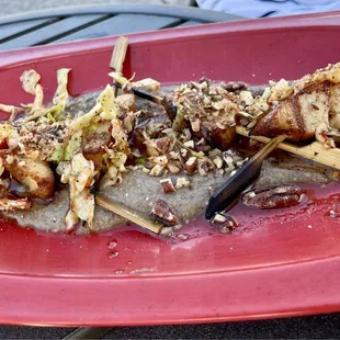 Mahi Mahi skewers poolside