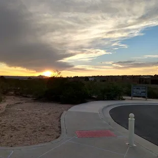 Peeking sun.