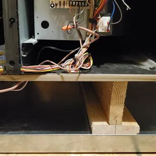 attic furnace - not sure if this is mounted correctly.