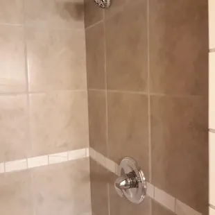 Shower with new tiling and faucets