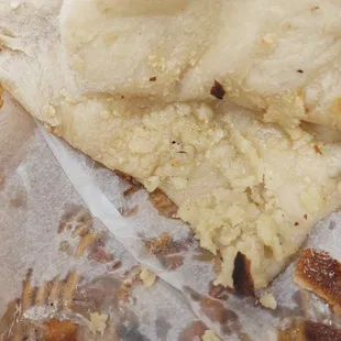 a piece of bread in a basket