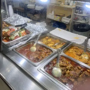 a variety of food items