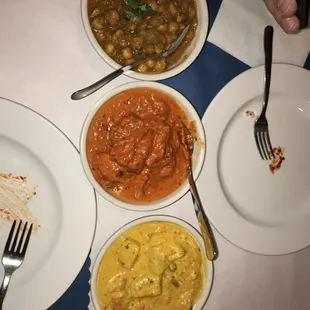 a variety of dishes
